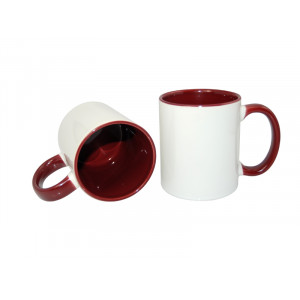  Cana (cana) cu maner colorat, colorata in interior pentru imprimare prin sublimare. Photo 3